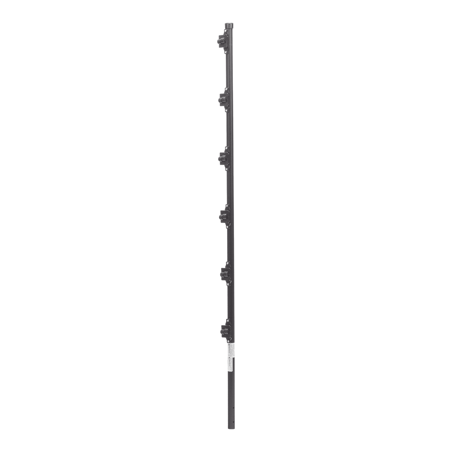 SYS-POST-10B - Poste con 6 Aisladores de PASO para Cerca Electrificada. Tubo Galva. de 1.4m, cal. 18 de 1" Diam. + Pintura Negra.