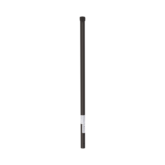 SYS-POST-ESQ-3B Poste de ESQUINA color Negro para Cerca Electrificada. Tubo Galvanizado cal. 18 de 1 Diam. y 0.8m Alto con Tapón, ideal para 3 aisladores