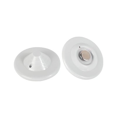 T004 Paquete 100 pzas Tags / Para Ropa / Tipo Mini UFO / Gris Claro