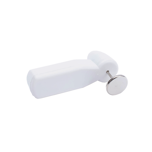 T010/W Paquete de 100 Tags AM Para Ropa, Tipo Mini, Color Blanco