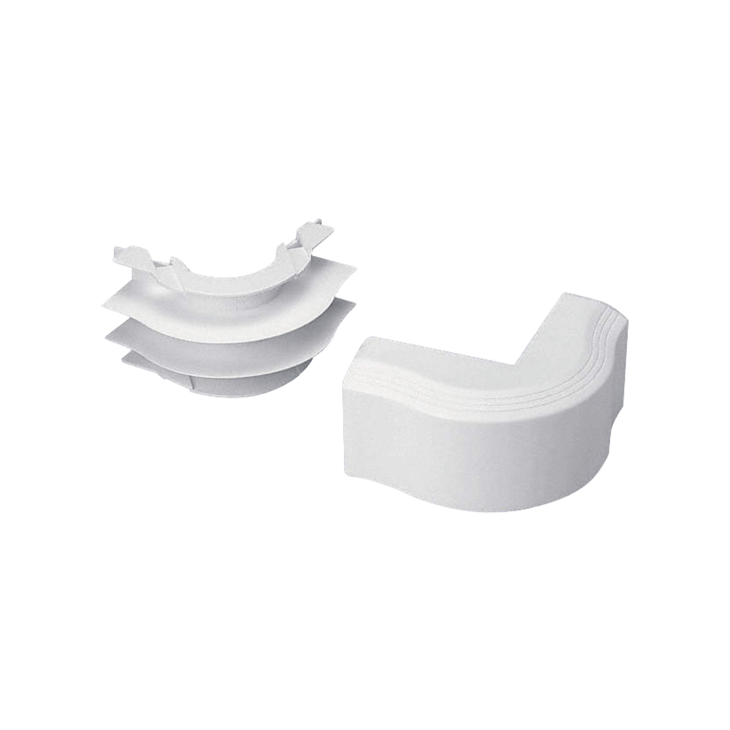 T45OCIW - Esquinero exterior, para uso con canaleta T45, Material PVC Rígido, Color Blanco Mate