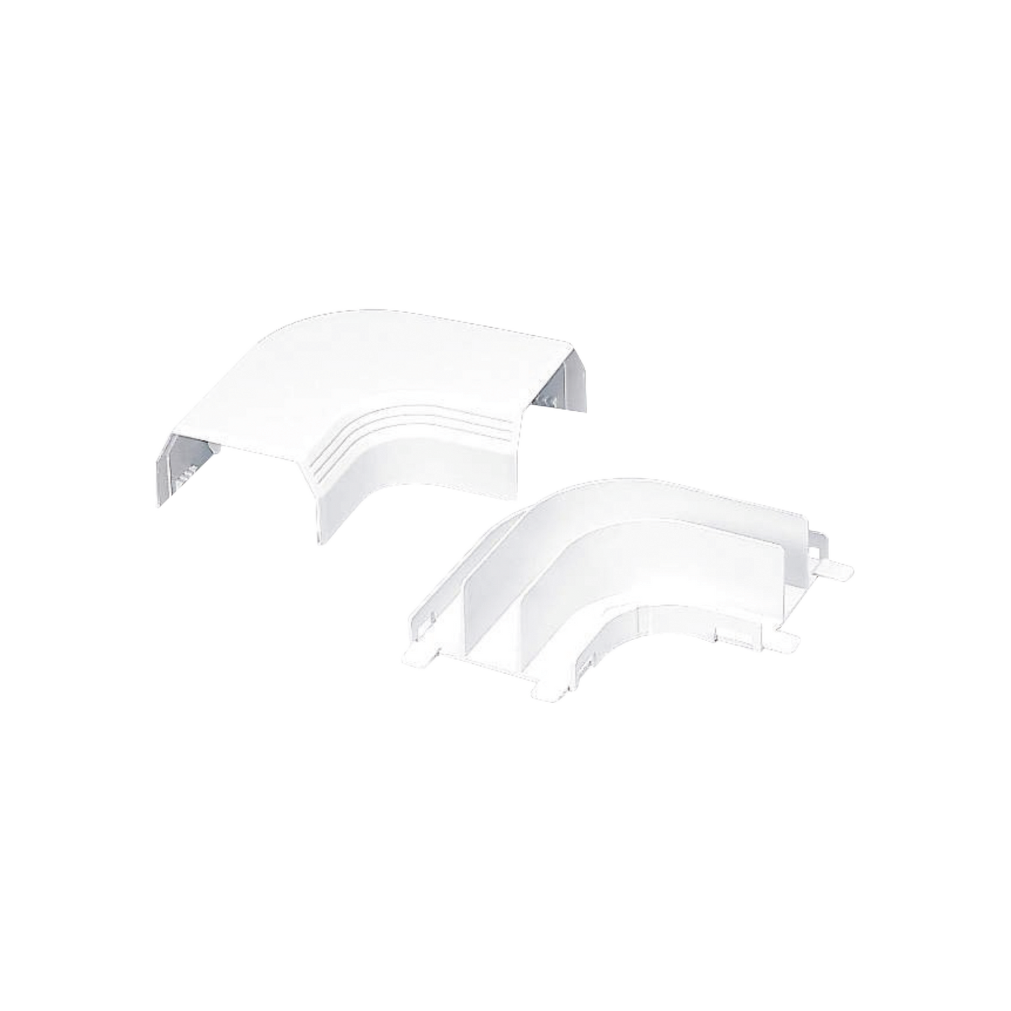 T45RAIW - Curva de radio controlado, para uso con canaleta T45, Material PVC Rígido, Color Blanco Mate