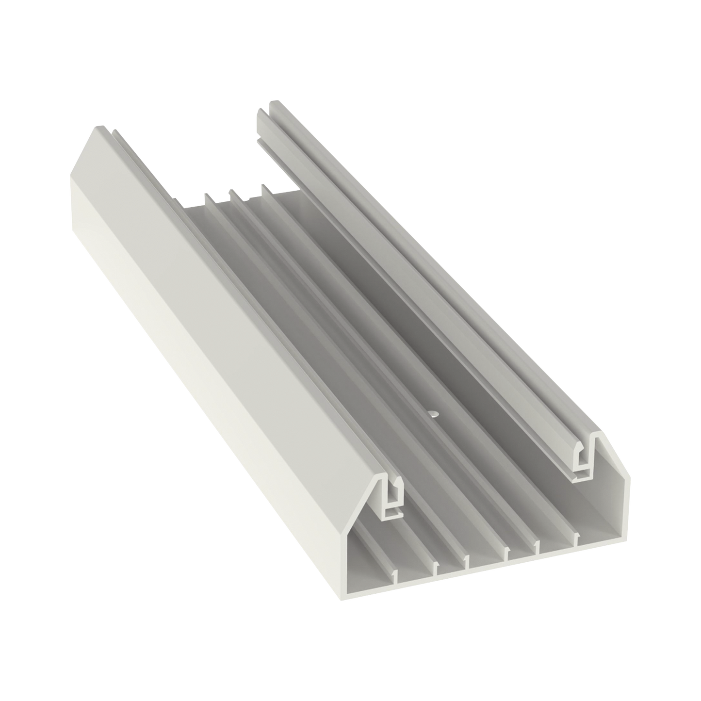 T70BIW8 - Base para canaleta T-70, de PVC rígido, con orificios perforados para montaje, 103.3 x 44.9 x 2400 mm, Color Blanco Mate