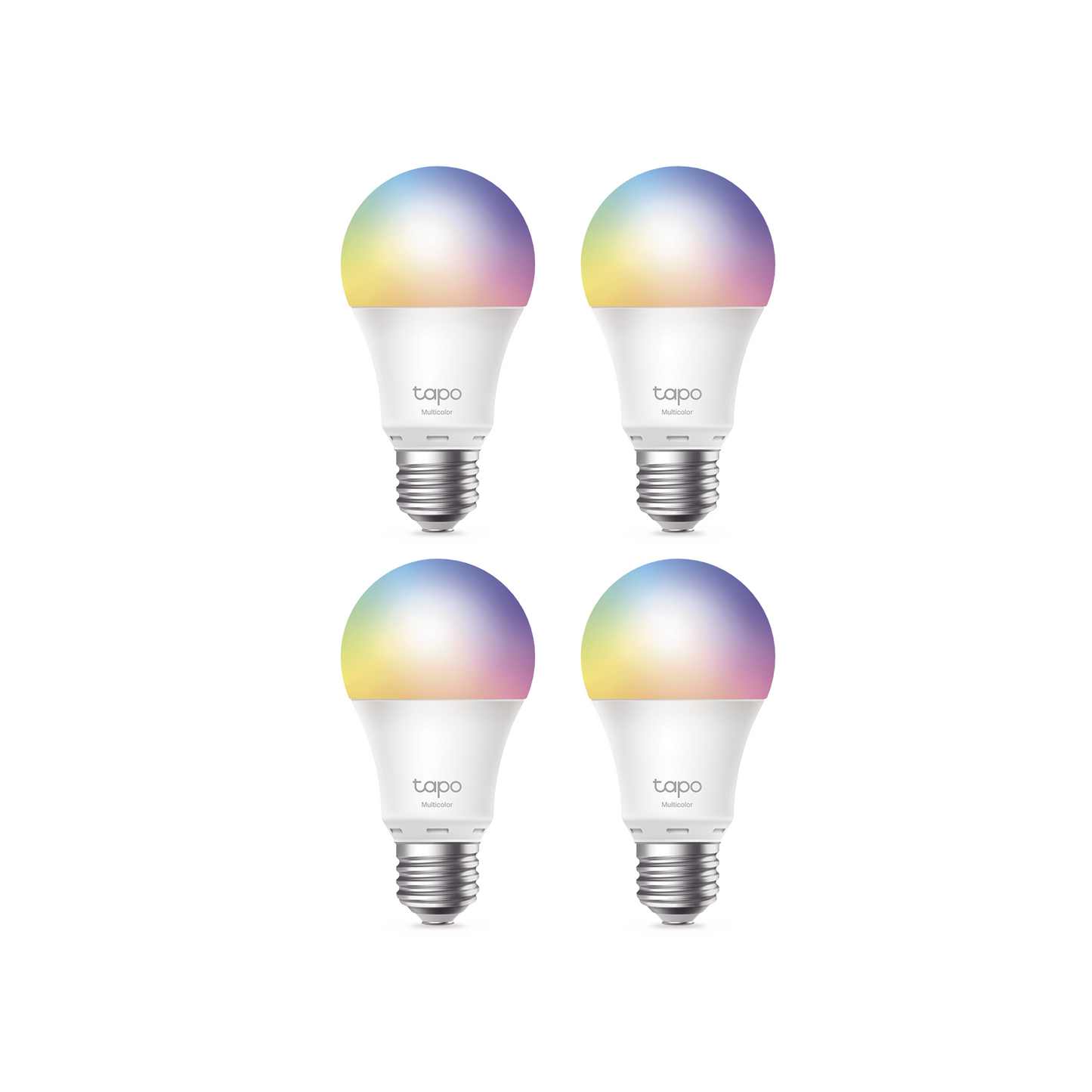 TAPOL530E(4PACK) Kit 4 Focos WIFI Multicolor, Intensidad y Color Regulables, Comandos de Voz Mediante Amazon Alexa/Google Assisten