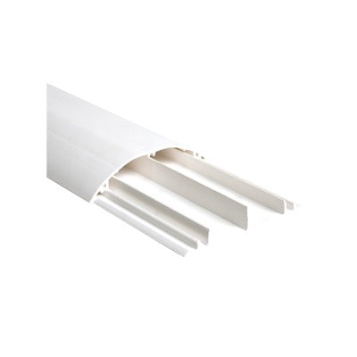 DMC-4FT - Ducto media caña color blanco de dos vias, de PVC auto extinguible, 90.5 x 19.7 x 1220mm (9400-01250)