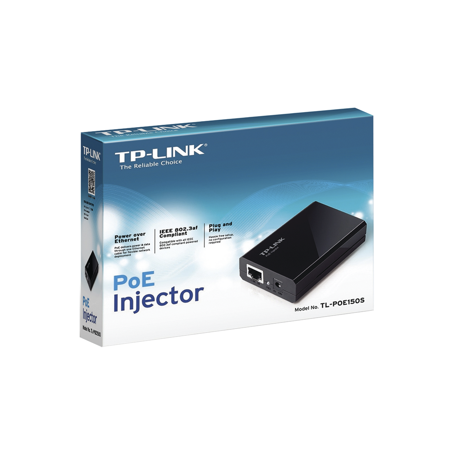 TL-POE150S - Inyector PoE (15W) / Gigabit 802.3 af / 2 puerto 10/100/1000 Mbps / Plug and Play