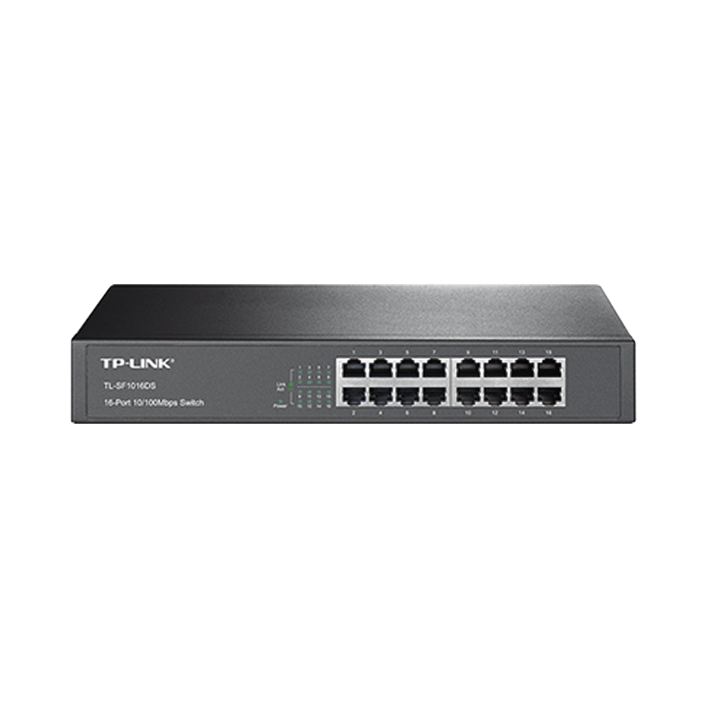 TL-SF1016DS - Switch no administrable de 16 puertos 10/100 Mbps de escritorio y para montaje en rack