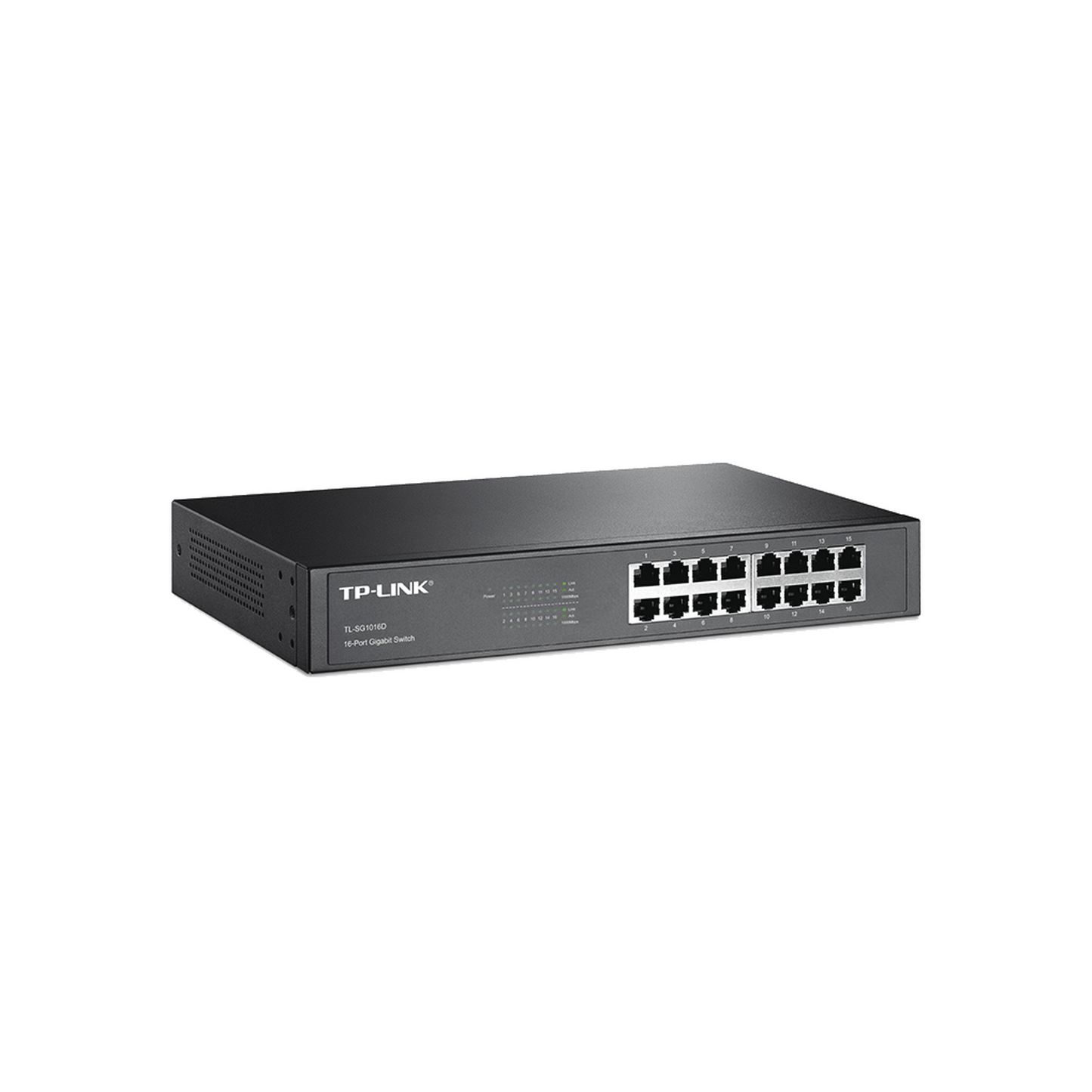 TL-SG1016D - Switch Gigabit no administrable de 16 puertos 10/100/1000 Mbps para escritorio/rack