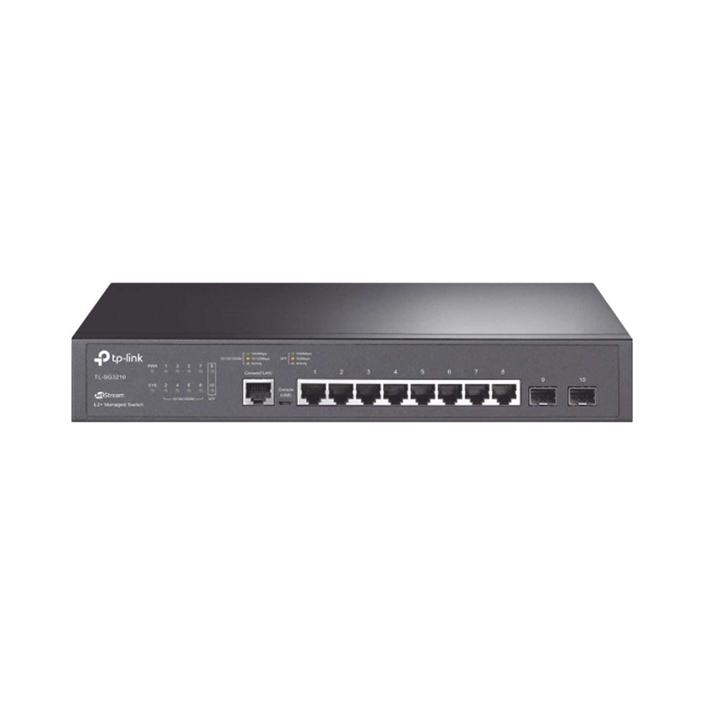 TL-SG3210 - Switch JetStream SDN Administrable 8 puertos 10/100/1000 Mbps + 2 puertos SFP, administración centralizada OMADA SDN