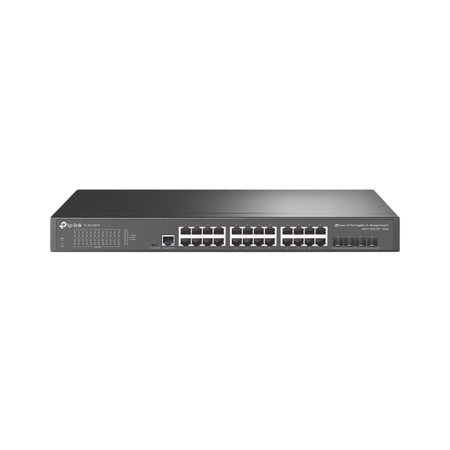 TL-SG3428X - Switch Omada SDN Administrable / 24 puertos Gigabit y 4 puertos SFP+ / Funciones sFlow, QinQ y QoS / Administración centralizada OMADA