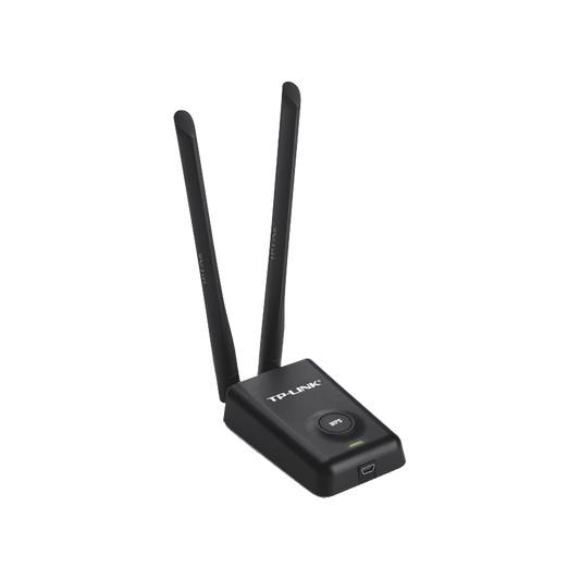 TL-WN8200ND Adaptador de alta potencia USB  inalámbrico/ WiFi N 300 Mbps / Frecuencia de 2.4 GHz / 2 Antenas Externas de 5 dBi / Compatibilidad Windows y Linux