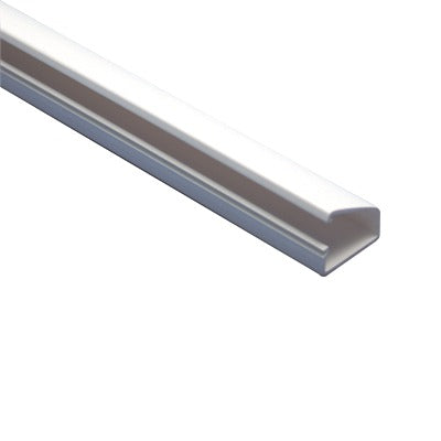 TMK-1020 - Canaleta blanca tipo bisagra de PVC auto extinguible, con cinta adhesiva, paquete con 4 piezas de 20x10x1100mm (5101-01272)