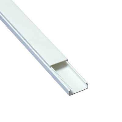 TMK-1020-SD - Canaleta blanca de PVC auto extinguible, sin división, 20 x 10 mm, tramo de 2.5 m (5101-01260)