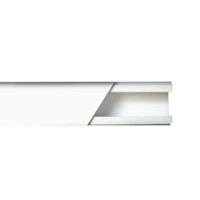 TMK-1720 - Canaleta color blanco de PVC auto extinguible de una vía, 20 x 17 tramo 2.5m (5201-01250)