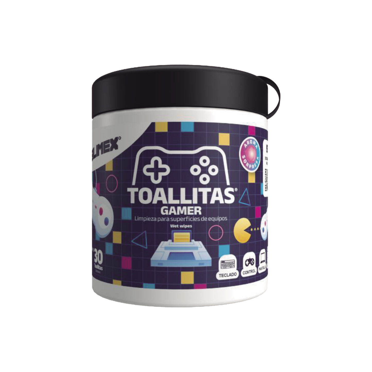 TOALLITAS-GAMER - Toallitas Gamers, Excelente Opci�n Para Gamers Que Buscan Mantener Sus Consolas y Accesorios en Perfecto Estado, Libres de Suciedad y Protegidos Contra Bacterias