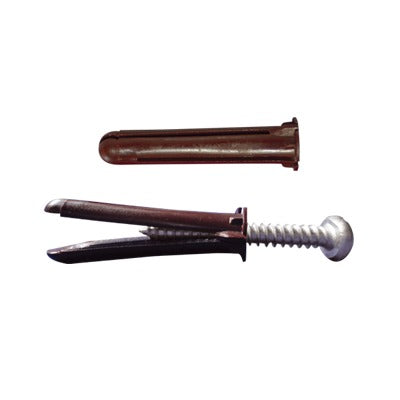 TP-2B-KIT - Paquete de 10 taquetes café 1 3/4" y 10 tornillos 10mm x 1 3/4" (1104-05002)