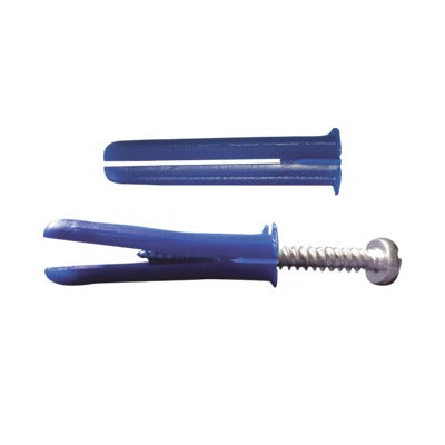 TP-3-KIT - Paquete de 6 taquetes azul 2" y 6 tornillos 12mm x 2" (1105-05002)