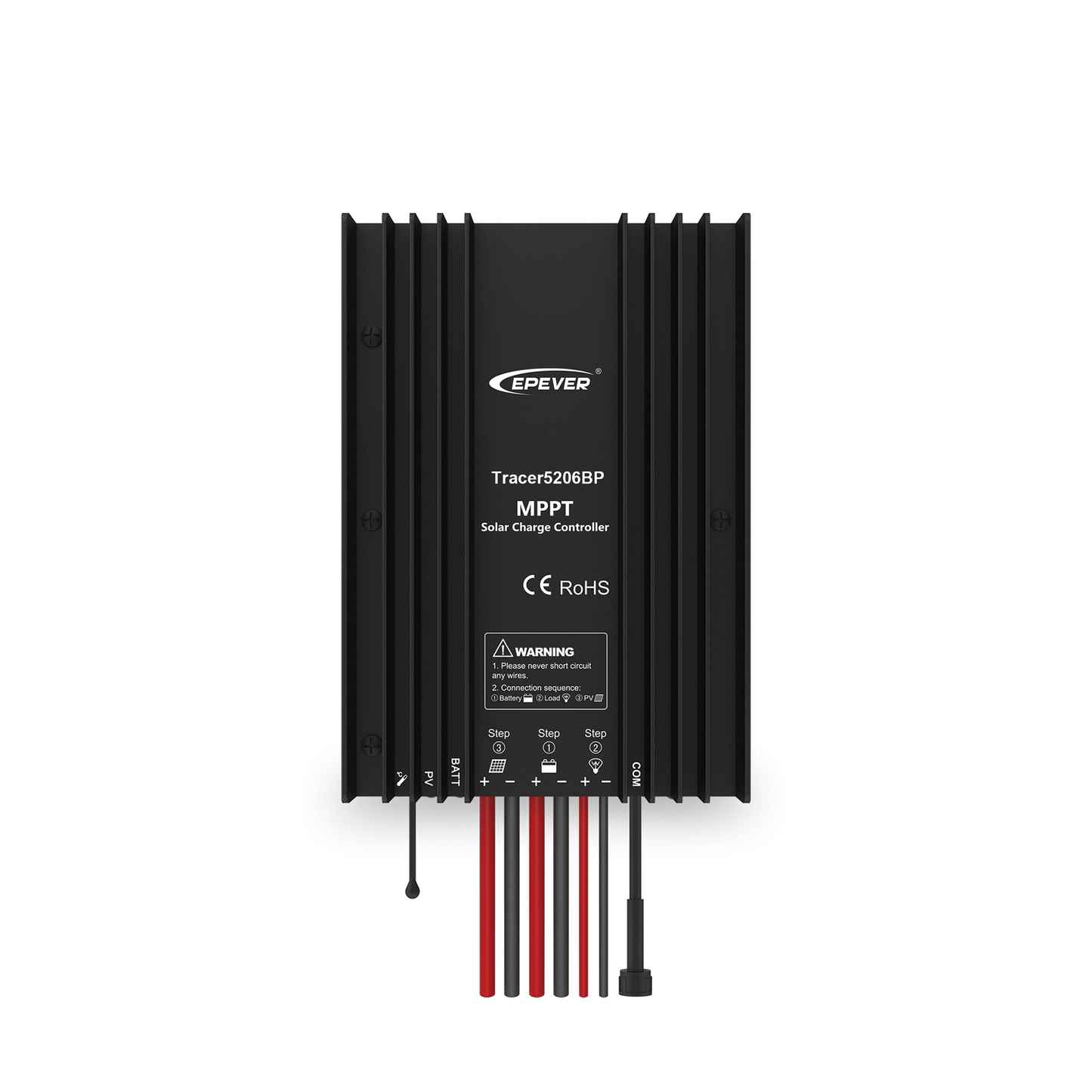 TRACER5206BP - Controlador Solar MPPT 20A 12/24V, Máximo Voltaje de Circuito Abierto Voc 100Vcc, Configurable para Baterías de Litio
