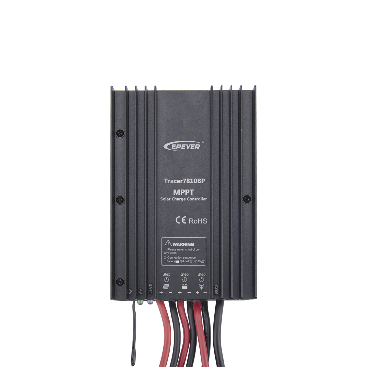 TRACER7810BP - Controlador Solar MPPT 30A 12/24V, Máximo Voltaje de Circuito Abierto Voc 100Vcc, Configurable para Baterías de Litio