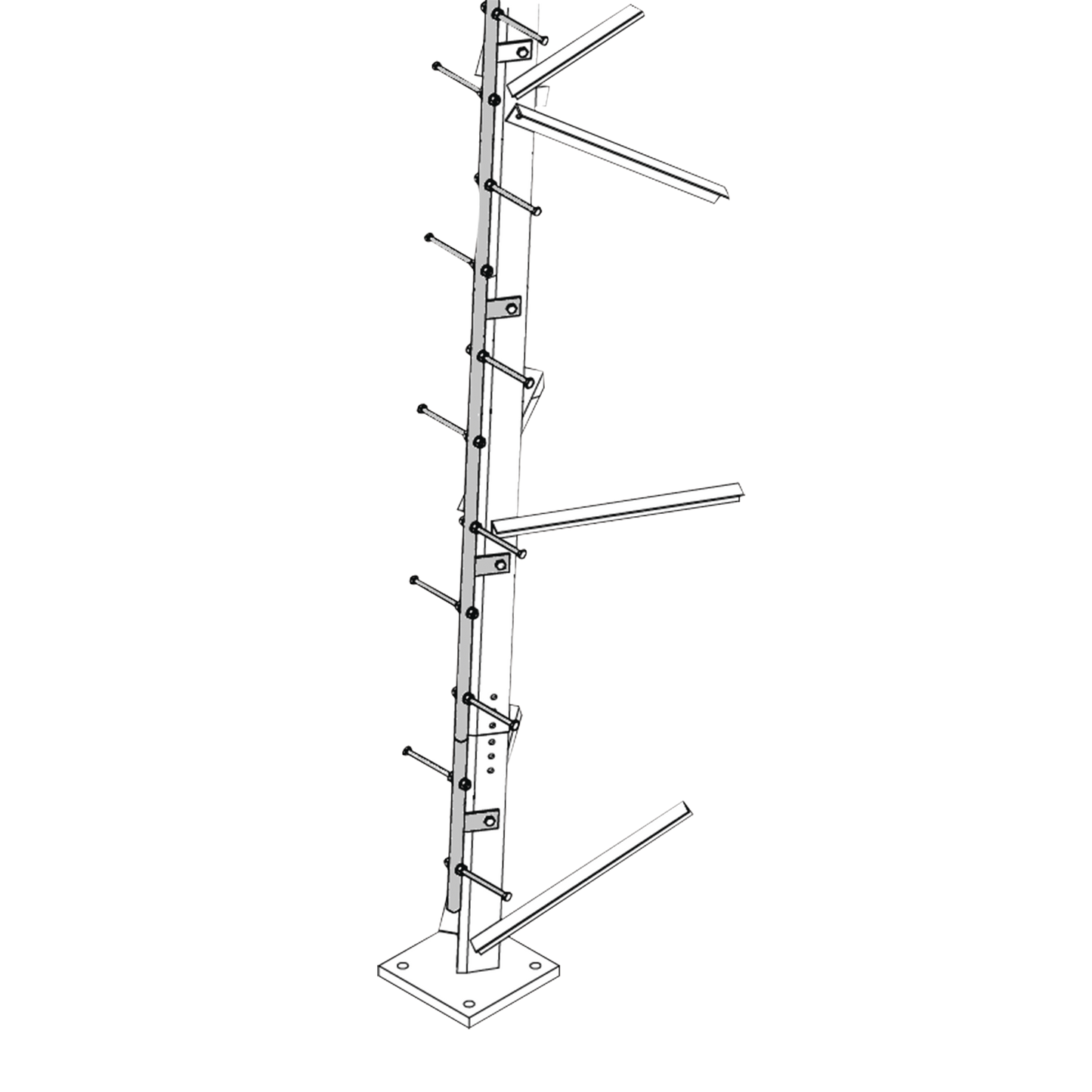 TRY-ST-STEPW Escalera de 3 m Tipo Perno con Sección Soldada para Torres SUPER TITAN Secciones 13 a 21.