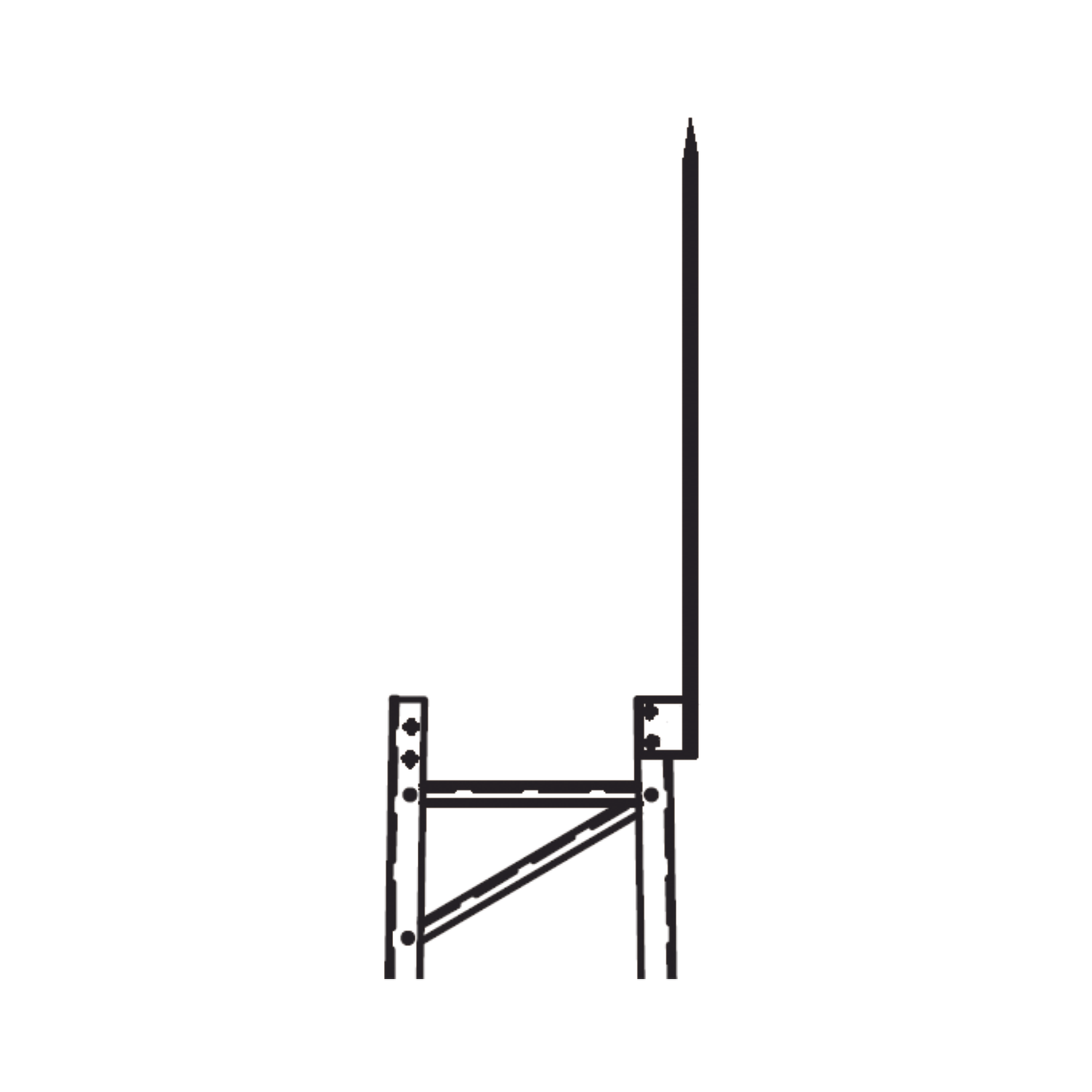 TRY-TLR - Punta Pararrayo Maciza para Estructura de Torre TITAN.