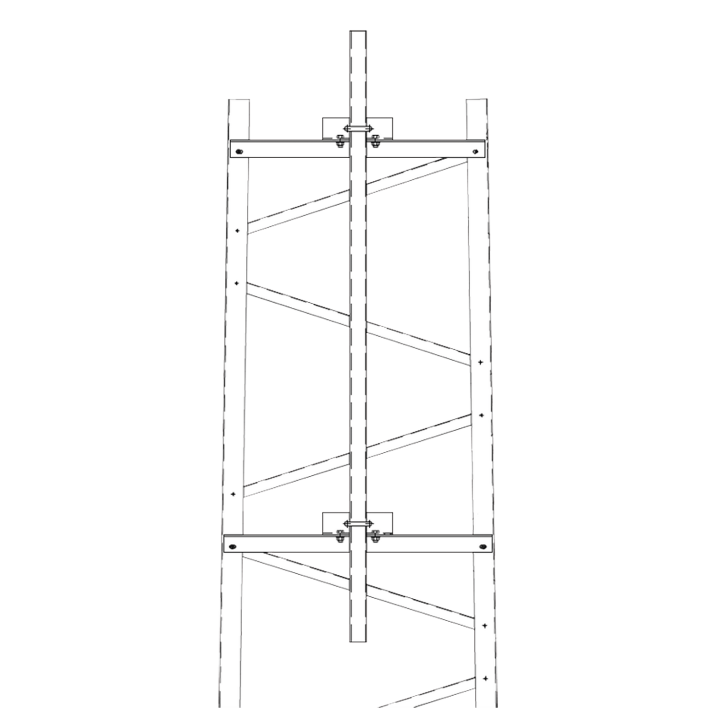 TRY-TFM3 - Brazo para Sección #3 Torre Titan con Herrajes y Mástil de 6' (1.8m).