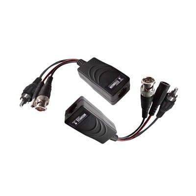TT-101-PVA-TURBO Kit de transceptores activos, envía alimentación 12V/24Vcc/AC, video y audio a una distancia de hasta 150 m en 4K para aplicaciones de video por UTP Cat 5e / 6 en alta definición.