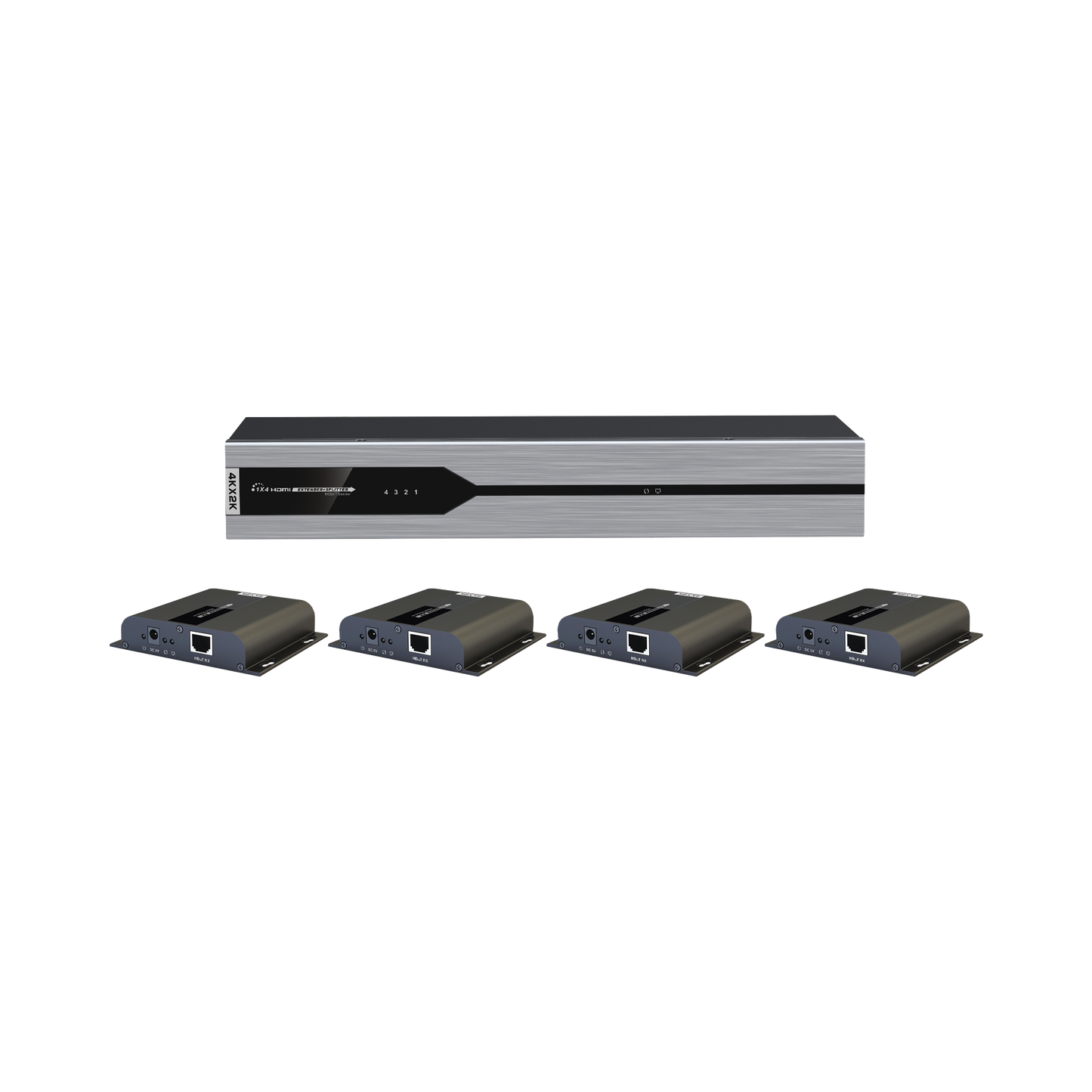 TT3144KHDBITT Kit Divisor y Extensor HDMI (Extender Splitter) / Divide 1 Fuente HDMI a 4 Pantallas / Extiende la señal HDMI hasta 120 m / Resolución 4Kx2K @ 30 Hz / Cat 6/6a / Uso 24/7 / Longitud del cable autoajustable