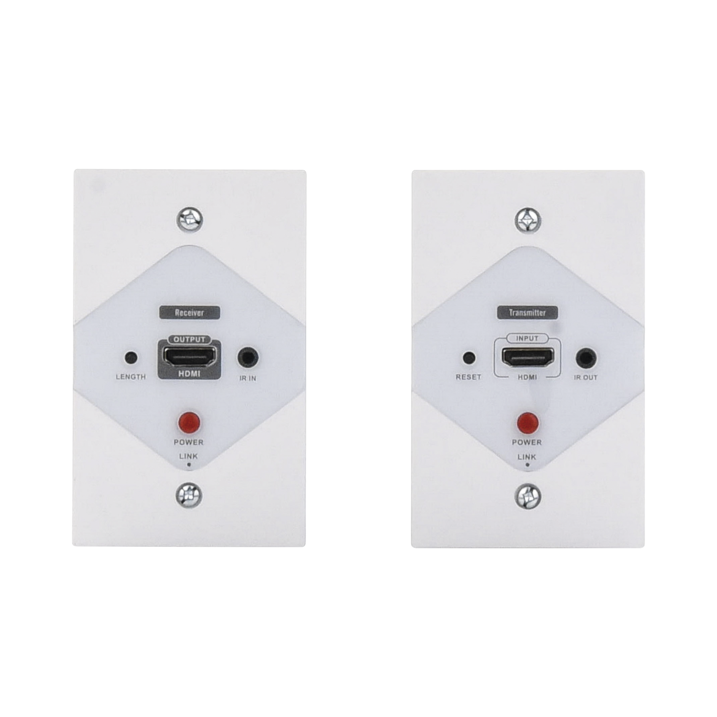 TT372W - Kit Extensor HDMI en PLACAS DE PARED para distancias de 40 metros / Resolución 1080P @ 60 Hz / Cat 6/6A/ 7 / HDR/ Cero Latencia / Soporta Control Remoto / Placa de pared de 2.74 x 4.49” (tamaño estándar de EE.UU.).