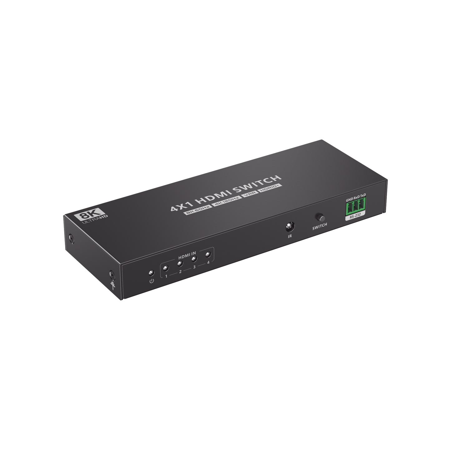 TT401-8K Switch Conmutador HDMI 4X1 | 4 Entradas 1 Salida | Velocidad de trasmisión 48 Gbps | Resolución 8K | Salida de audio | HDCP 2.3