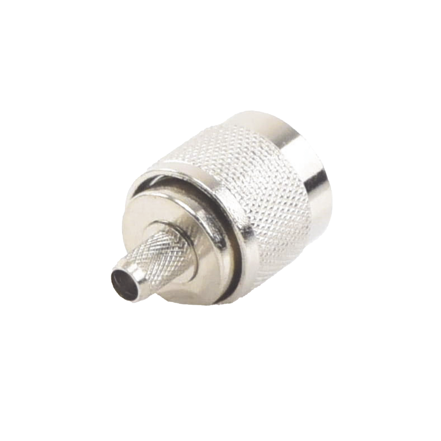 TT-CON-532 - Conector N Macho para 75 Ohm de Anillo Plegable para Cable RG-59, Niquel/Oro/Tefl�n