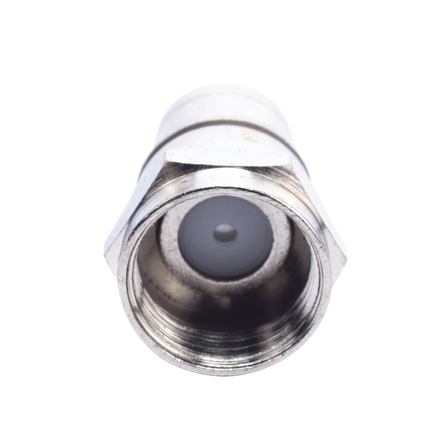 TT-CON-536 - Conector F Macho Plegable, Con PIN para Cable RG-59, Cuerpo de Bronce Niquelado.