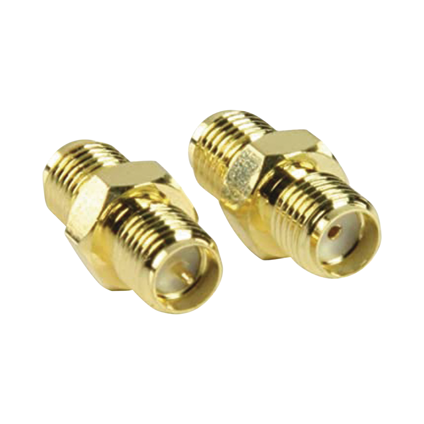 TT-COU-SMA-RPF-SF - Adaptador en Línea de Conector SMA Hembra Inverso a SMA Hembra, Oro/ Oro/ Teflón,