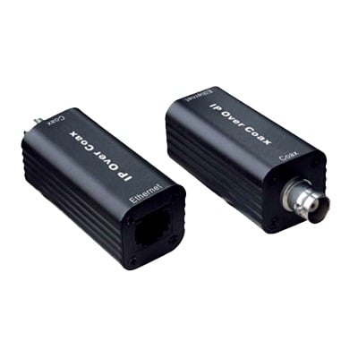 TT-IP-CX Kit EXTENSOR IP por cable CABLE COAXIAL para distancias de HASTA 200 m / REUTILIZA EL CABLEADO EXISTENTE PARA CONECTAR CÁMARAS IP / No Requiere Energía / Transmisión en Tiempo Real / Protección Contra Sobretensiones Incorporada