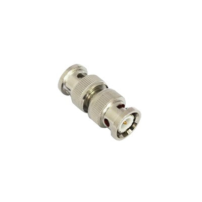 TT-RG-13 - Adaptador tipo barril para 75 Ohm, de conector BNC macho a BNC macho, Níquel/ Oro/ Teflón.