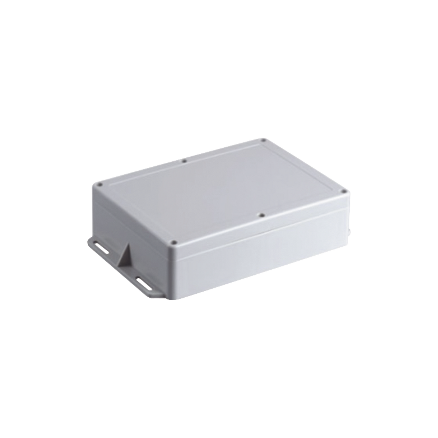TXG-01-551 - Gabinete Plástico para Exterior (IP65) de 160 x 220 x 100 mm Cierre por Tornillos Metálicos. Tiene Orejas para instalación a muro.