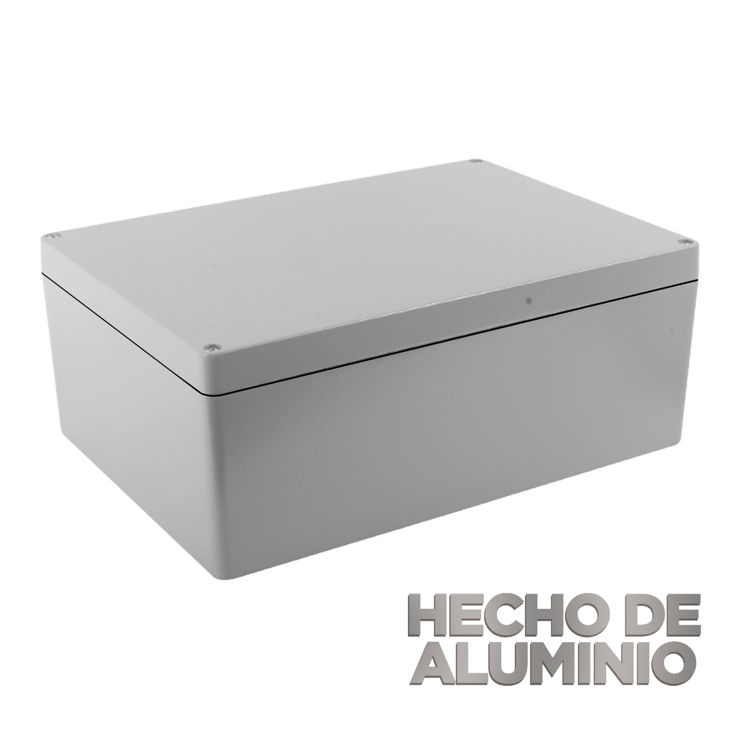 TXG-03-83 Gabinete de Aluminio para Exterior (IP66) de 390 x 280 x 158 mm con Rápida Disipación de Calor, Cierre por Tornillos con Bisagra.