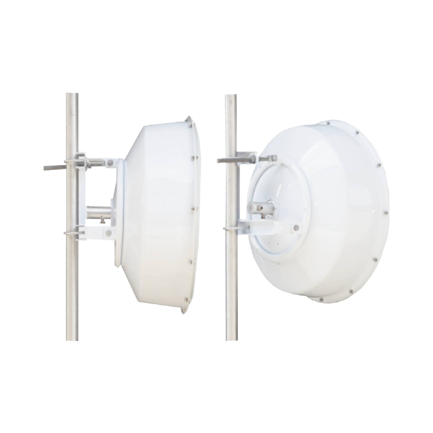 TXP496530PB2 - Antena direccional de alta resistencia, Ganancia 30 dBi, (4.9 -6.4 GHz), Plato hondo para mayor inmunidad al ruido, Conectores N-Hembra, Montaje incluido.