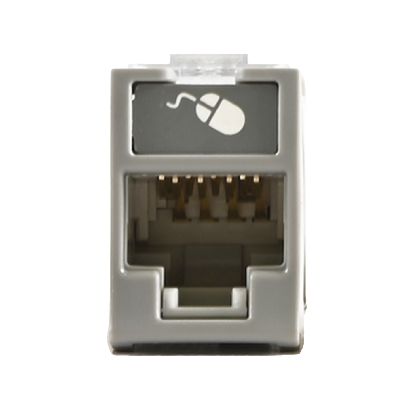 U6-H04NS - Jack Ultramax Cat6, UTP, Montaje H�brido en Placa de Pared (Plano y Angulado), Color Gris, Punch Down