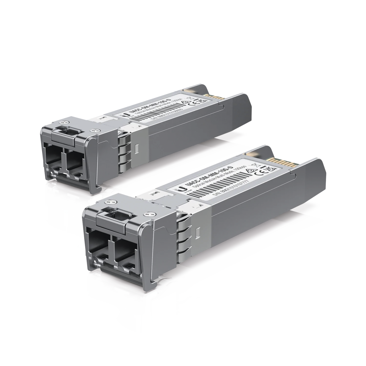 UACC-OM-MM-10G-D-2 - UFiber Módulo SFP+ 10G, transceptor MiniGibic MultiModo 10 Gbps, distancia 300m, conectores LC, paquete de 2 piezas