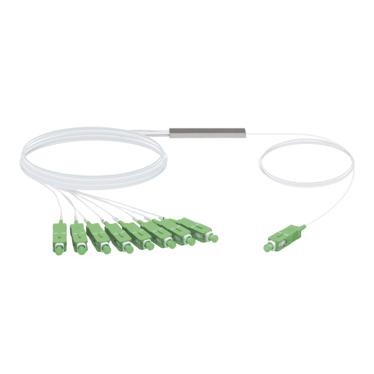 UF-SPLITTER-8 UFiber Splitter (Divisor Óptico) PLC 1 x 8, con conectores SC/APC