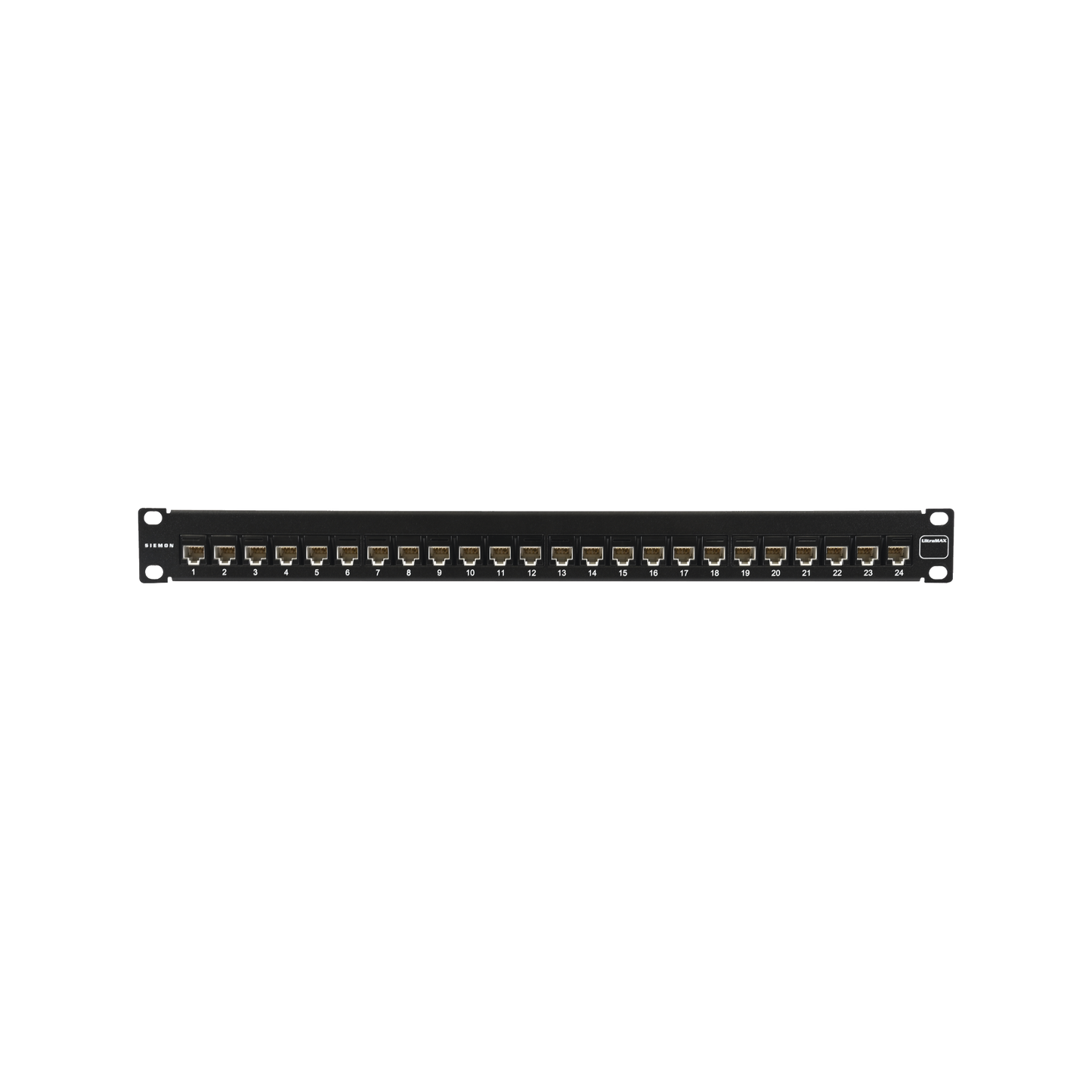UP5-F1-24L-RS - Patch Panel Ultramax. UTP, Precargado con Jacks Cat5e, 24 Puertos, Plano, 1U