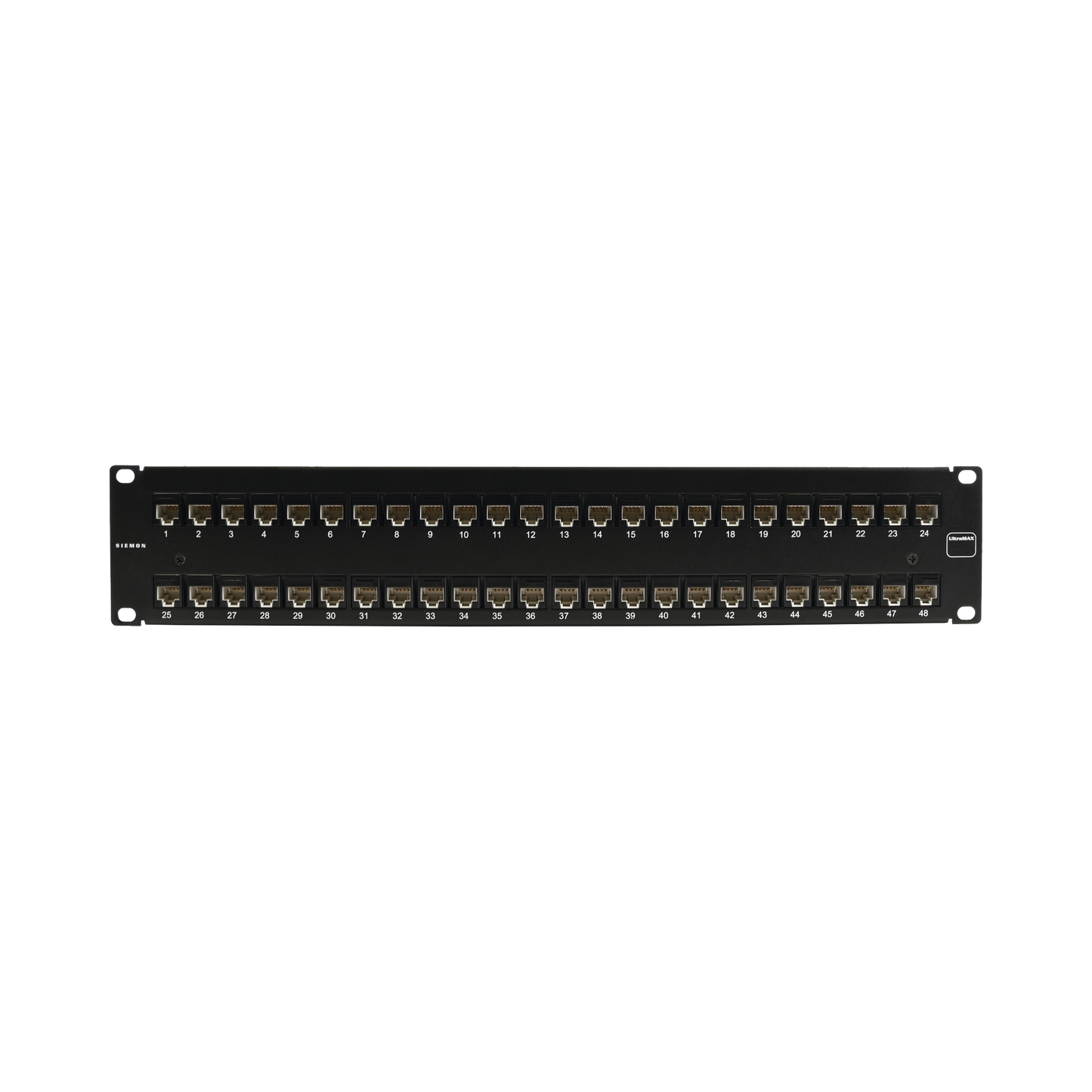 UP6A-F2-48L-RS - Patch Panel Ultramax. UTP, Precargado con Jacks Cat6A, 48 Puertos, Plano, 2U