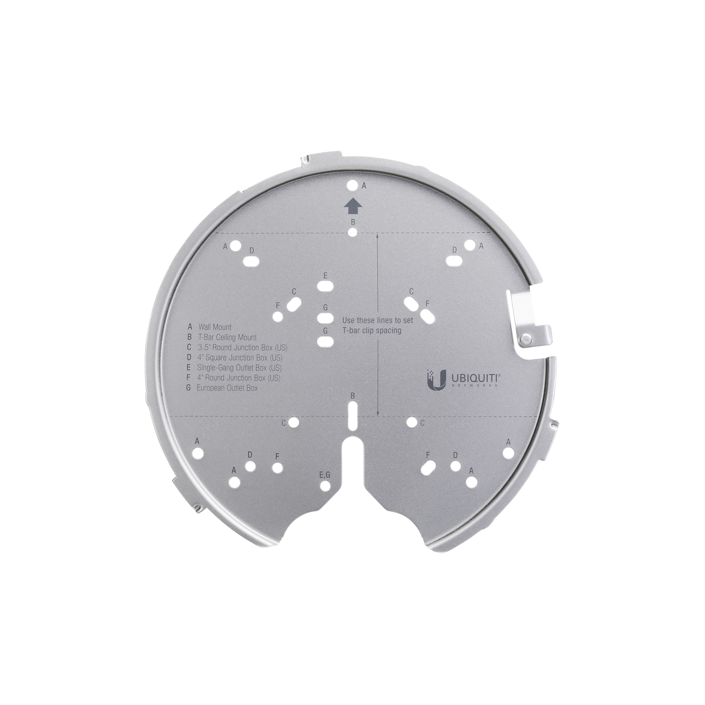 U-PRO-MP Montaje profesional para Access Points UniFi de plato (AC-PRO/AC-LR/AC-HD/U6-LR/U6-PRO/otros).