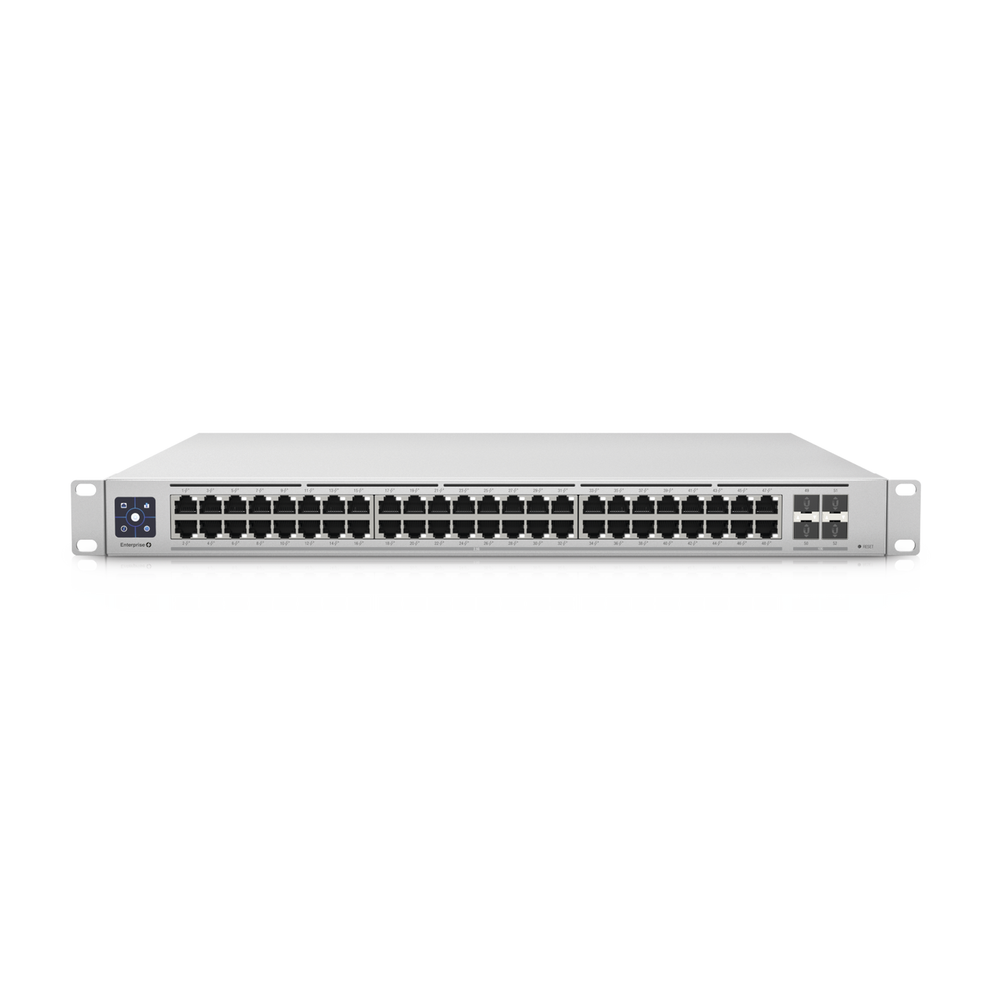USW-ENTERPRISE-48-POE - UniFi Switch Enterprise administrable capa 3, 48 puertos 2.5GbE RJ45 POE+, 4 puertos 10G SFP+, 720W, con pantalla táctil de 1.3"