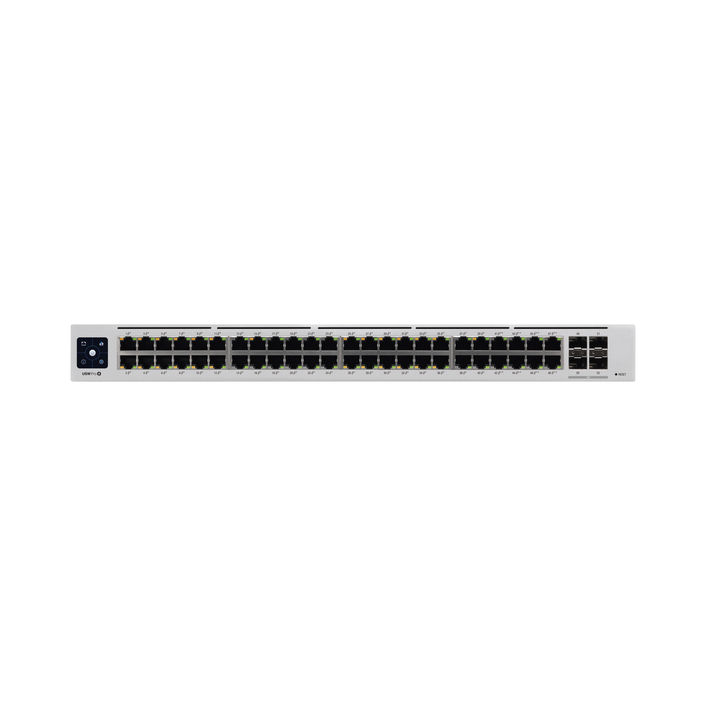 USW-PRO-48-POE - UniFi Switch USW-Pro-48-POE Gen2, Capa 3 de 48 puertos PoE 802.3at/bt + 4 puertos 1/10G SFP+, 600W, pantalla informativa