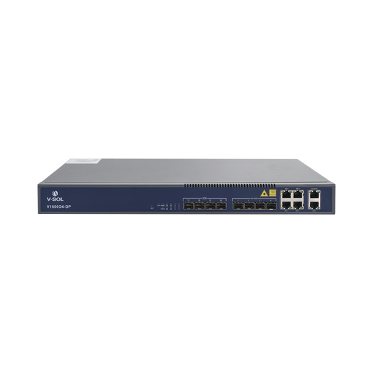 V1600D4-DP OLT de 4 puertos EPON con 8 puertos Uplink (4 puertos Gigabit Ethernet + 4 puertos Gigabit Ethernet SFP) , hasta 256 ONUS,