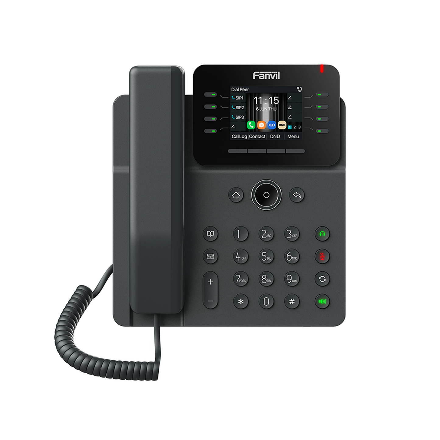 V62G - Teléfono IP Empresarial, 12 líneas SIP, pantalla a color 2.8", PoE, puertos Gigabit, conferencia local de 6 vías.