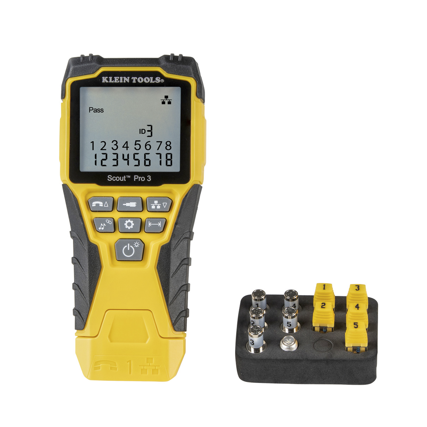 VDV-501-851 - Kit Scout™ Pro 3 Probador de Cables de Voz (RJ11/12), de Datos (RJ45) y de Video (Coaxial con conector F),
