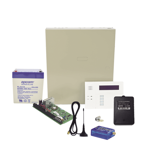 VISTA48-60RF-MINI2G (1 Año datos ILIMITADO INCLUIDO)  Kit Vista48LA con comunicador MINI012G, Teclado, Gabinete y Transformador